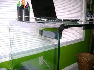 Glass office desk