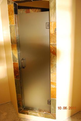 Modern glass shower door