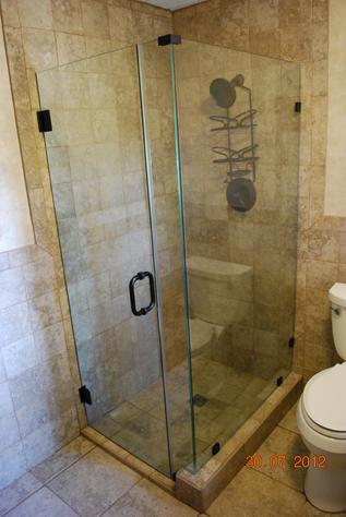 Modern glass shower 