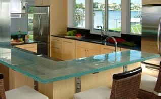 Glass kitchen countertop