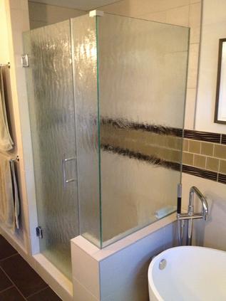 Modern pattern glass shower